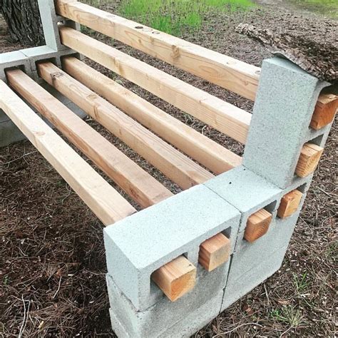 We spotted this clever DIY cinder block + 4X4 bench on campus @stanford ...