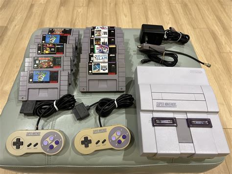 Super Nintendo Entertainment System SNES Console 11 Video Game Bundle ...