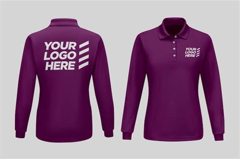 Premium PSD | Womens work polo shirt mockup