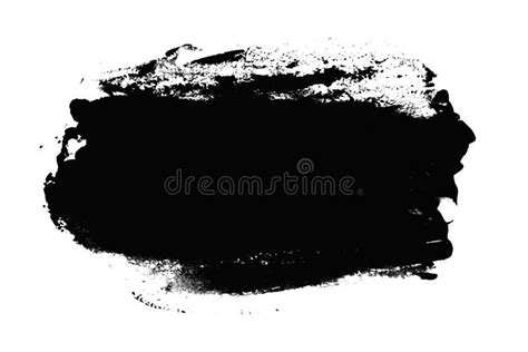 Black Stroke of Paint Isolated on White Background Stock Image - Image ...