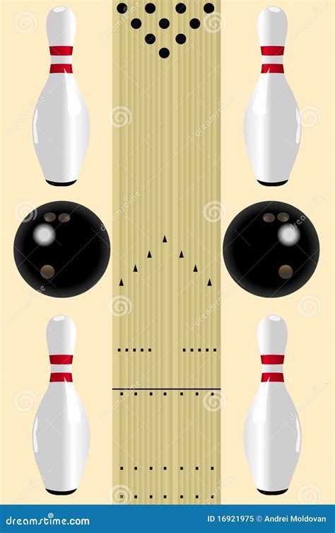 Bowling Lane Chart Cartoon Vector | CartoonDealer.com #15312975