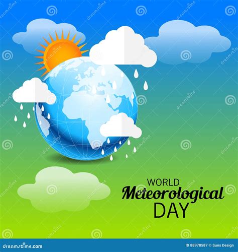 World Meteorological Day Vector Illustration, Simple Design, Suitable ...