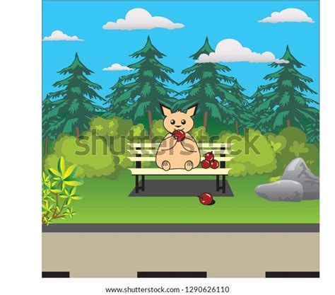 Bear Eating Apples Cartoon Illustration Eating Stock Vector (Royalty Free) 1290626110 | Shutterstock