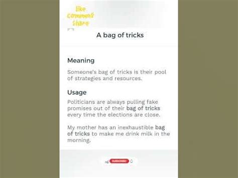 A bag of tricks || Idiom of a Day || @dailyenglish-verbalking3689 - YouTube