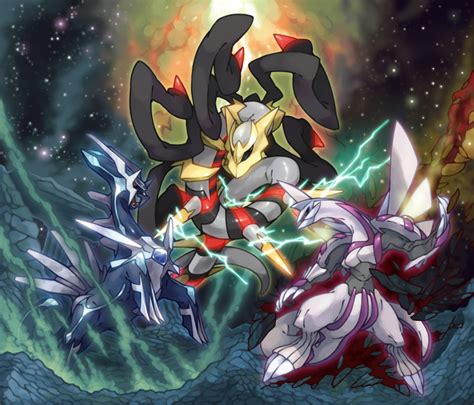 Mega Rayquaza, Primal Groudon and Primal Kyogre vs The creation Trio - Battles - Comic Vine