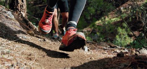 Trail Running Workout Outdoors on Rocky Terrain Stock Image - Image of ...