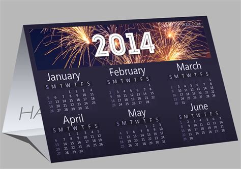 Calendar Photoshop PSD Free Template | PSDDude