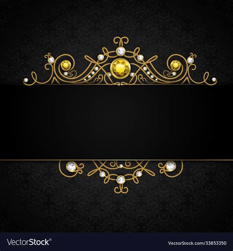 Jewellery black background Royalty Free Vector Image