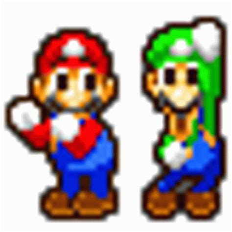 mario and luigi are standing next to each other