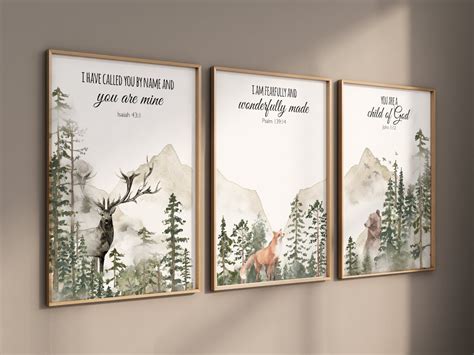 Nursery Decor Woodland, Mountain Wall Art, Tree Nursery Decor ...