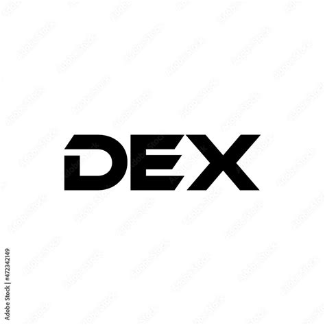 DEX letter logo design with white background in illustrator, vector ...