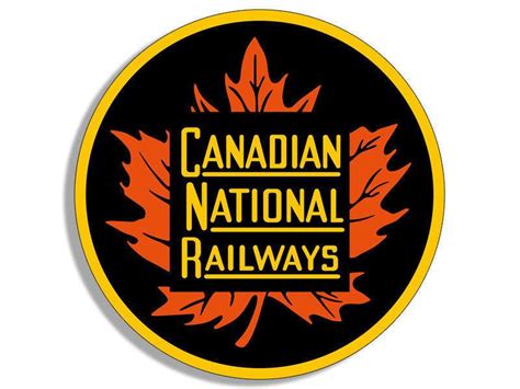 4" canadian national railway system logo decal bumper sticker logo ...