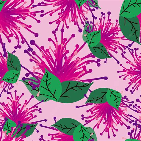 Premium Vector | Tropical flower fashion fabric background pattern seamless