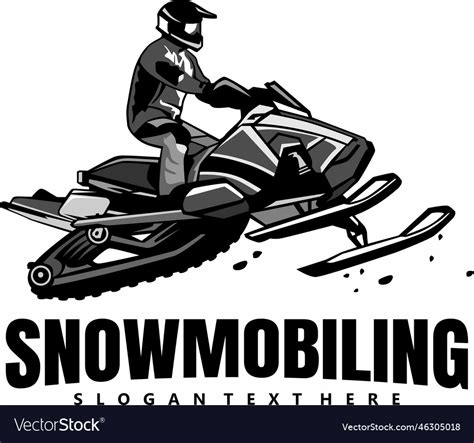 Snowmobile trails logo icon Royalty Free Vector Image