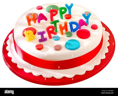 HAPPY BIRTHDAY CAKE CUT OUT Stock Photo: 5405876 - Alamy