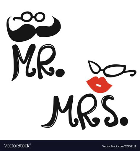 Mr and mrs icon Royalty Free Vector Image - VectorStock