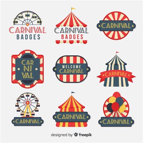 Free Vector | Carnival label collection