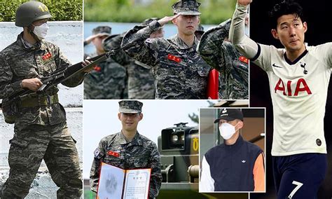 Son Heung-min completes three-week military service in South Korea | Daily Mail Online