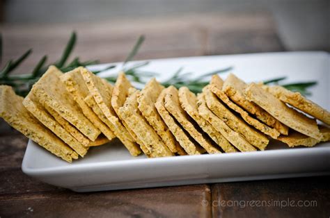 Rustic Rosemary & Herb Crackers Recipe - Clean Green Simple