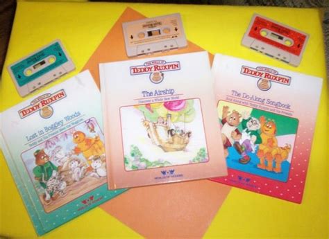 3 TEDDY RUXPIN BOOKS and TAPES 80s