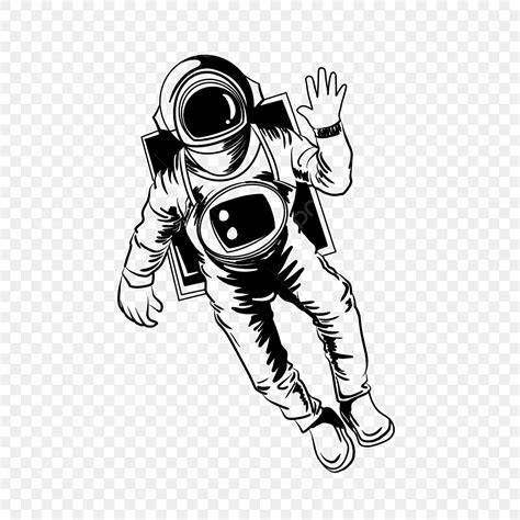 Astronaut Clipart Black And White