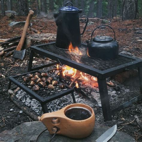 Metal Campfire Cooking Grill Camping Collapsible Campfire - Etsy Canada