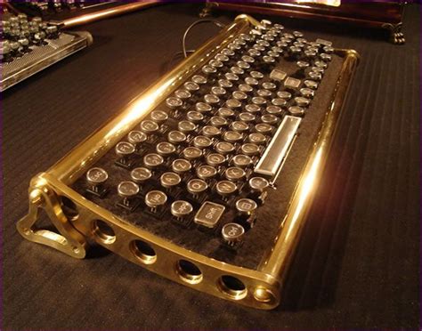 Steampunk “von Slatt Original" keyboard for a retro look | Steampunk ...