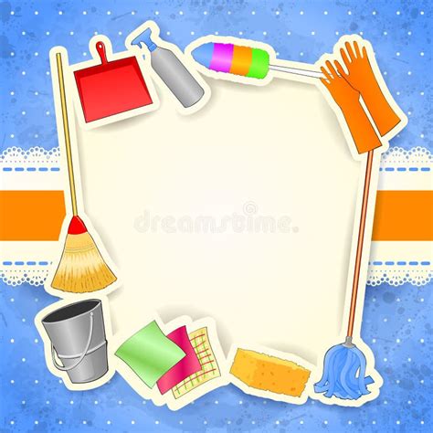 Cleaning, Background with Copy Space Stock Vector - Illustration of ...