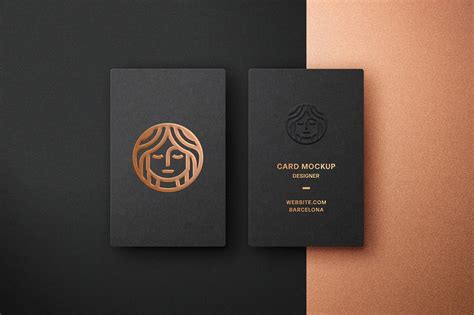 Free Foil Embossing Business Card Mockup | Mockuptree