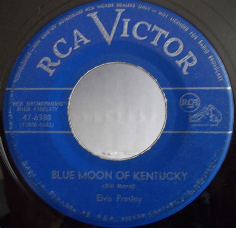 Elvis Presley - Blue Moon Of Kentucky 45 (RCA Victor Blue Label Canada) – Vancouver Pop Music ...