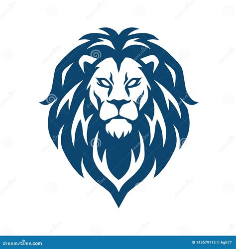 Lion Head Logo Vector Mascot Icon Design Template Stock Vector - Illustration of creative ...