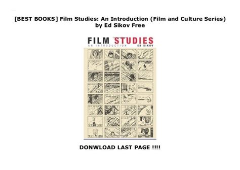 [BEST BOOKS] Film Studies: An Introduction (Film and Culture Series) by ...