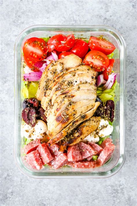 Italian Chicken Salad - Healthy & EASY Meal Prep Salad idea!