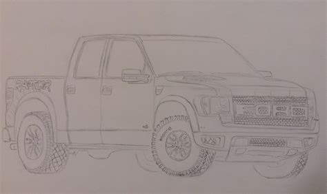 Ford Raptor Sketch at PaintingValley.com | Explore collection of Ford ...