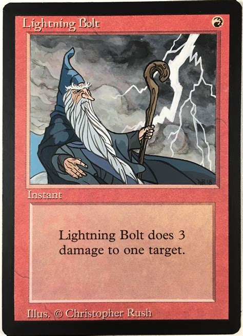 Gandalf magic the gathering mtg alter lightning bolt