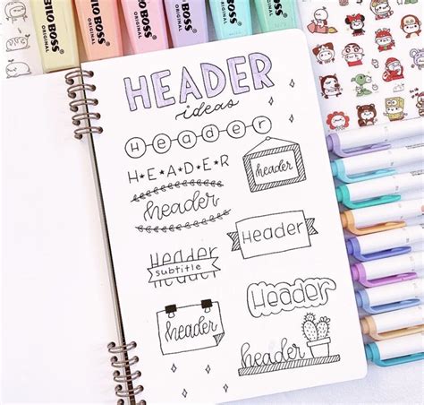 Best Collection of Bullet Journal Headers and Ideas for 2021