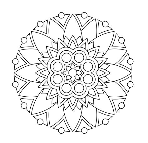 Simple Mandala Coloring Pages at GetColorings.com | Free printable ...