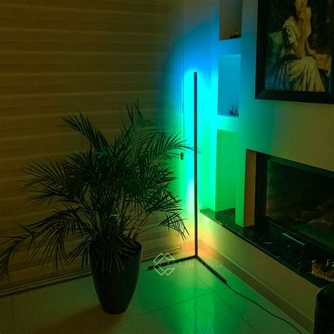 Apōllō RGB LED Corner Floor Lamp Modern & Minimalist Living | Etsy