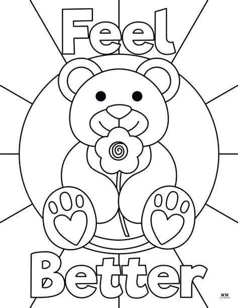 Choose from 15 unique get well soon coloring pages perfect for your little ones to color and ...