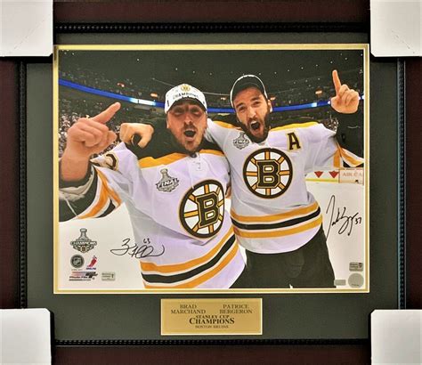 Brad Marchand & Patrice Bergeron Dual Autographed “2011 Stanley Cup Champions” 20×24 – KBK Sports