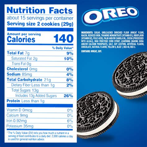 6 Oreo Cookies Nutrition Facts | Besto Blog