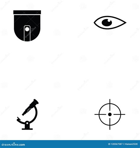 Look icon set stock vector. Illustration of binoculars - 120567587