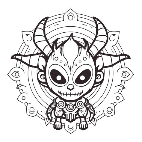 Wendigo Folklore Coloring - Coloring Page