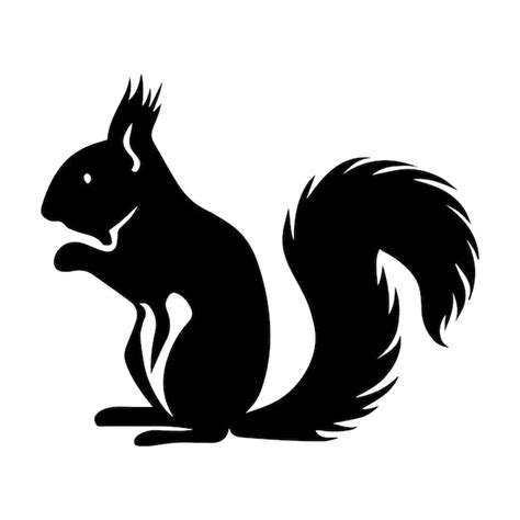 Premium Vector | A squirrel vector silhouette illustration