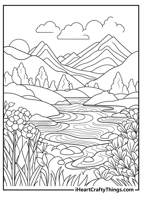 Collection 79 best landscapes coloring pages , free to print and ...