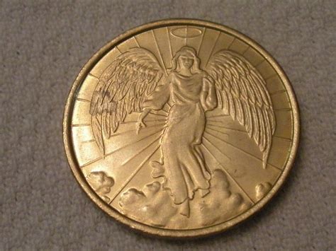 Guardian Angel Coin by WhereTheRoosterCrows on Etsy