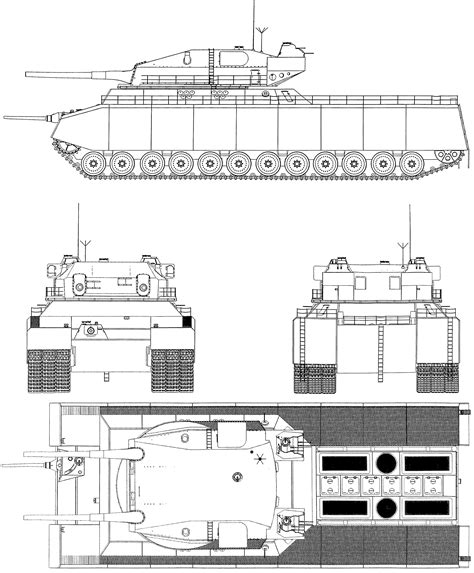 Landkreuzer P. 1000 Ratte Blueprint - Download free blueprint for 3D ...