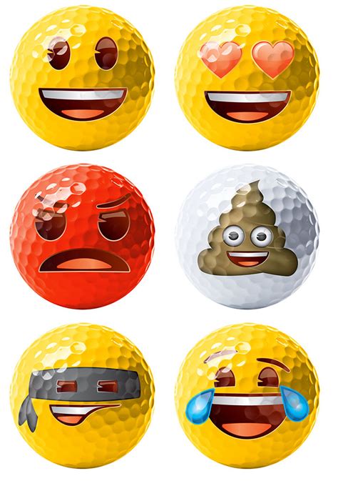 Emoji Golf Balls (6 Balls) | GolfOnline