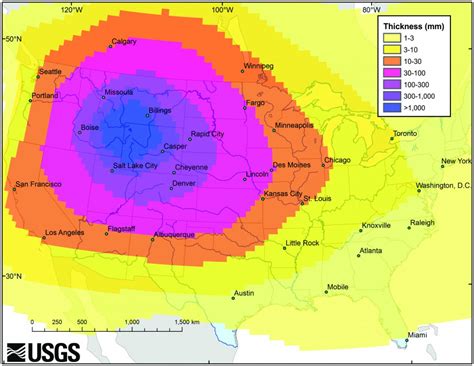 Yellowstone supereruption would send ash across North America