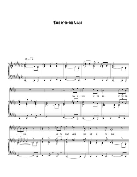 Take It To The Limit Sheet Music | Eagles | Piano & Vocal